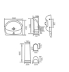 Εικόνα της Πορσελάνινος Νιπτήρας ATTICUS 45X55 (6310914) & Κολόνα ATTICUS (6310915)