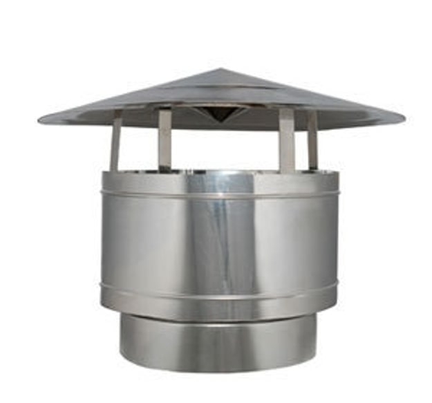 Εικόνα της Καπέλο Inox Φ80, Κινέζικο Αντιανεμικό, Θηλυκό