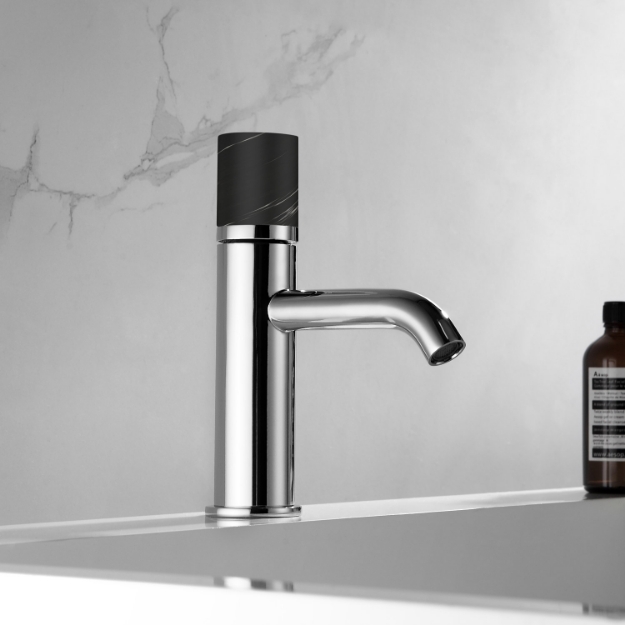 Εικόνα της Μπαταρία νιπτήρος JOAN Marmo Nero 24601-424A-MN KARAG