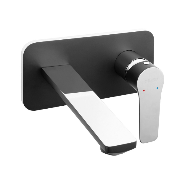 Εικόνα της Μπαταρία νιπτήρος εντοιχισμού Black/Chrome ADORE BDR3PABLC FERRO