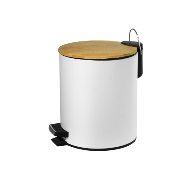 Εικόνα της Χαρτοδοχείο απορριμμάτων bamboo 1555 Λευκό ματ KARAG 5lt