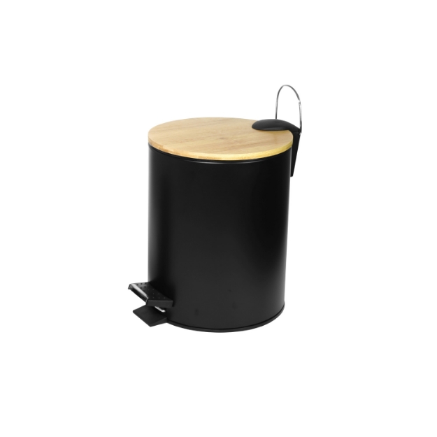 Εικόνα της Χαρτοδοχείο απορριμμάτων bamboo 1556 Μαύρο ματ KARAG 5lt